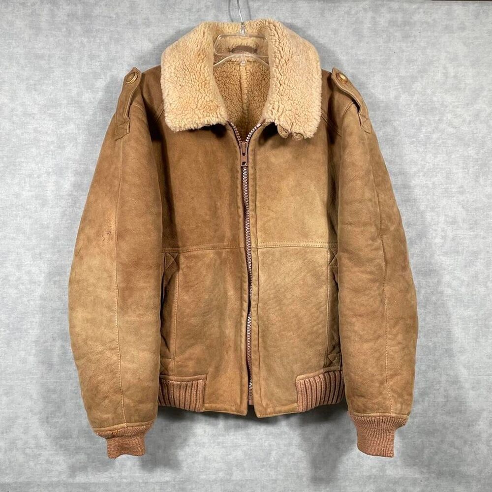 Wool and suede bomber jacket